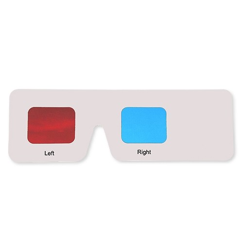 3D紅藍手拿式紙眼鏡(有零售紅藍鏡片)
